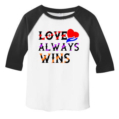 Love Always Wins Valentines Day Tees For Valentine Gift Toddler Fine Jersey T-Shirt