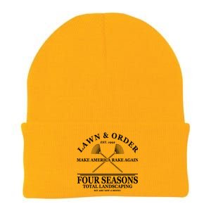 Lawn & Order Make America Rake Again Four Seasons Total Landscaping Knit Cap Winter Beanie