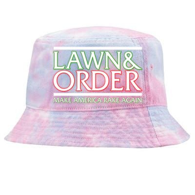 Lawn And Order Make America Rake Again Tie-Dyed Bucket Hat