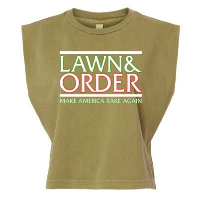 Lawn And Order Make America Rake Again Garment-Dyed Women's Muscle Tee