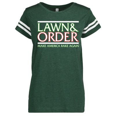 Lawn And Order Make America Rake Again Enza Ladies Jersey Football T-Shirt