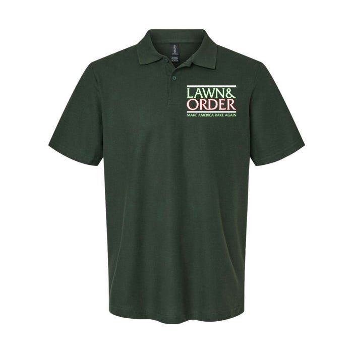 Lawn And Order Make America Rake Again Softstyle Adult Sport Polo