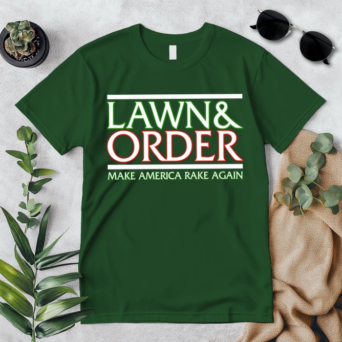 Lawn And Order Make America Rake Again Premium T-Shirt