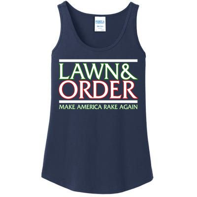 Lawn And Order Make America Rake Again Ladies Essential Tank