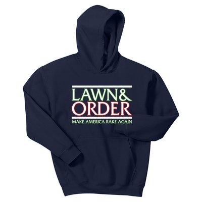 Lawn And Order Make America Rake Again Kids Hoodie