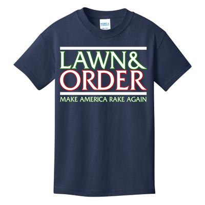 Lawn And Order Make America Rake Again Kids T-Shirt