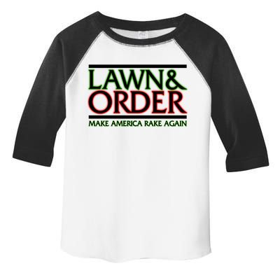 Lawn And Order Make America Rake Again Toddler Fine Jersey T-Shirt