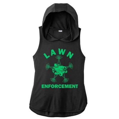 Lawn Enforcement Ladies PosiCharge Tri-Blend Wicking Draft Hoodie Tank