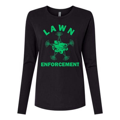 Lawn Enforcement Womens Cotton Relaxed Long Sleeve T-Shirt