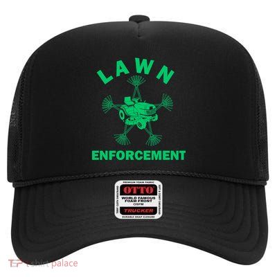 Lawn Enforcement High Crown Mesh Back Trucker Hat