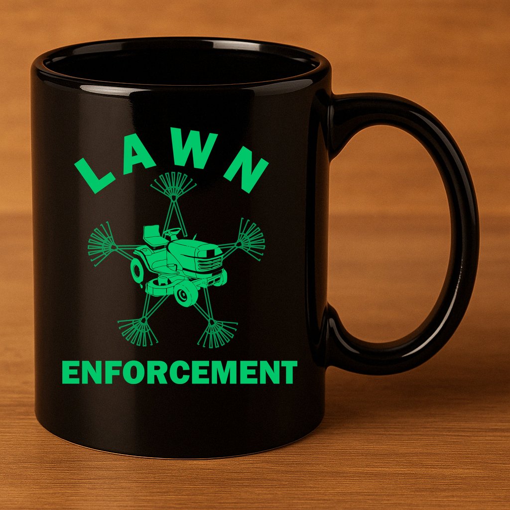 Lawn Enforcement 11oz C Handle Ceramic Mug