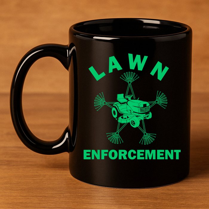 Lawn Enforcement 11oz C Handle Ceramic Mug