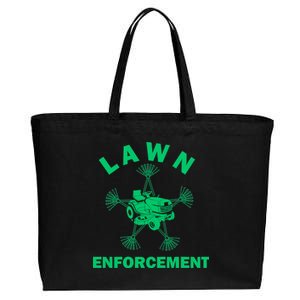 Lawn Enforcement Cotton Canvas Jumbo Tote