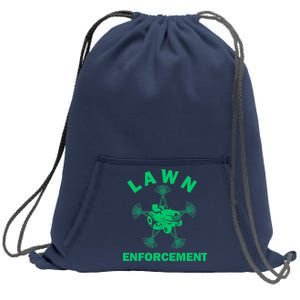 Lawn Enforcement Sweatshirt Cinch Pack Bag