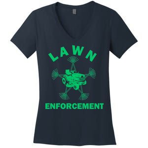 Lawn Enforcement Women's V-Neck T-Shirt