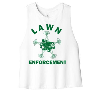 Lawn Enforcement Women's Racerback Cropped Tank