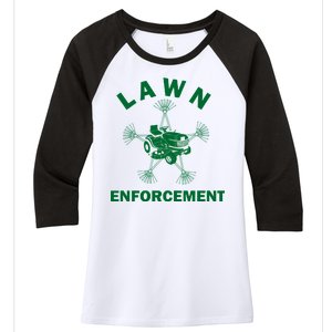 Lawn Enforcement Women's Tri-Blend 3/4-Sleeve Raglan Shirt