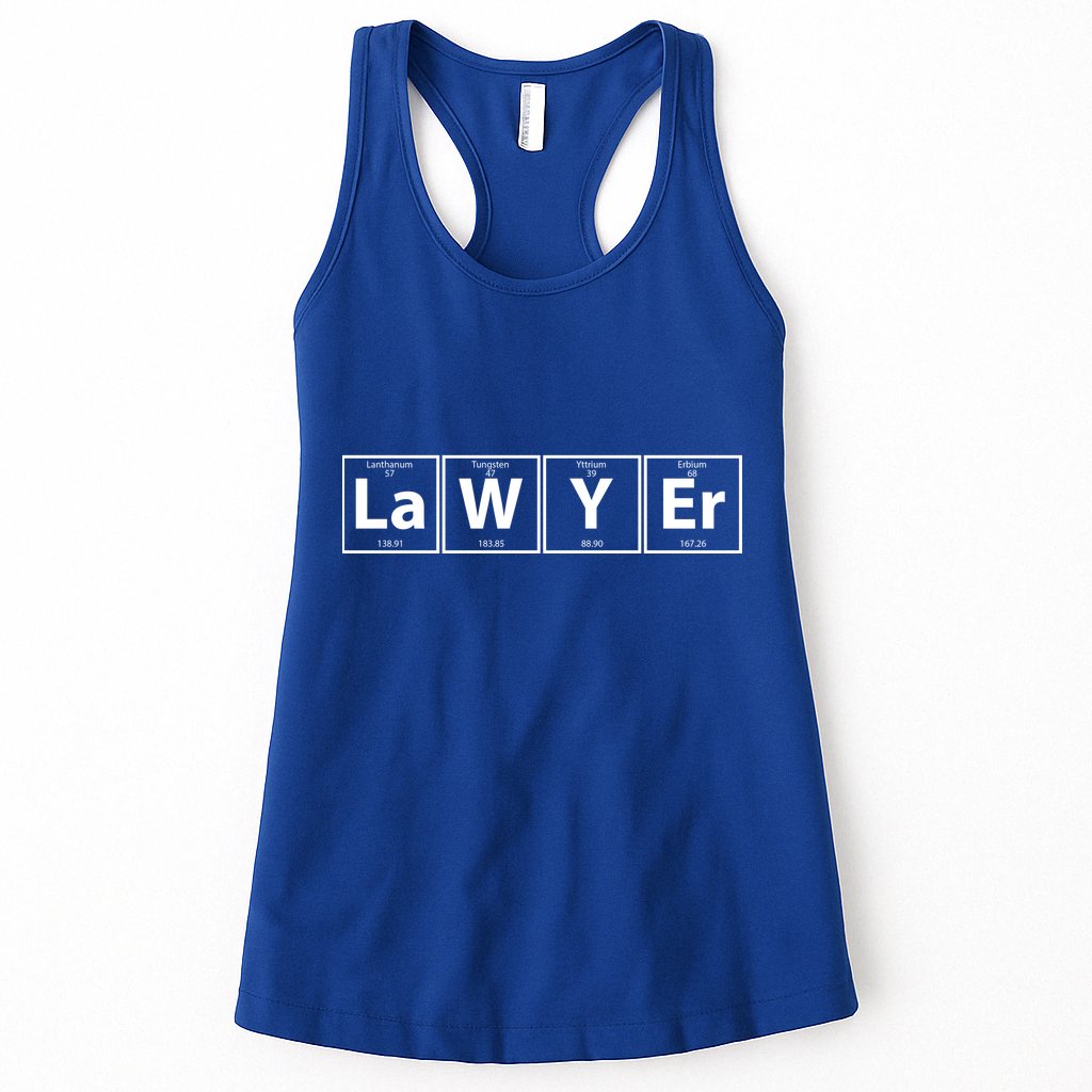 Lawyer Chemistry Periodic Table Womens Tank Top