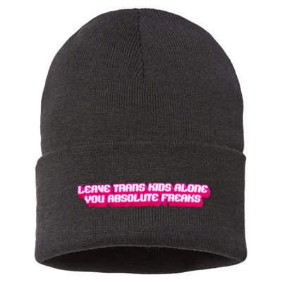 Leave Alone You Absolute Freaks Lgbtq Sustainable Knit Beanie