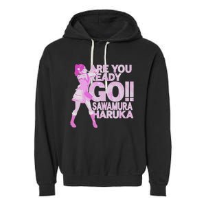 Limited Are You Ready Go Sawamura Haruka Garment-Dyed Fleece Hoodie