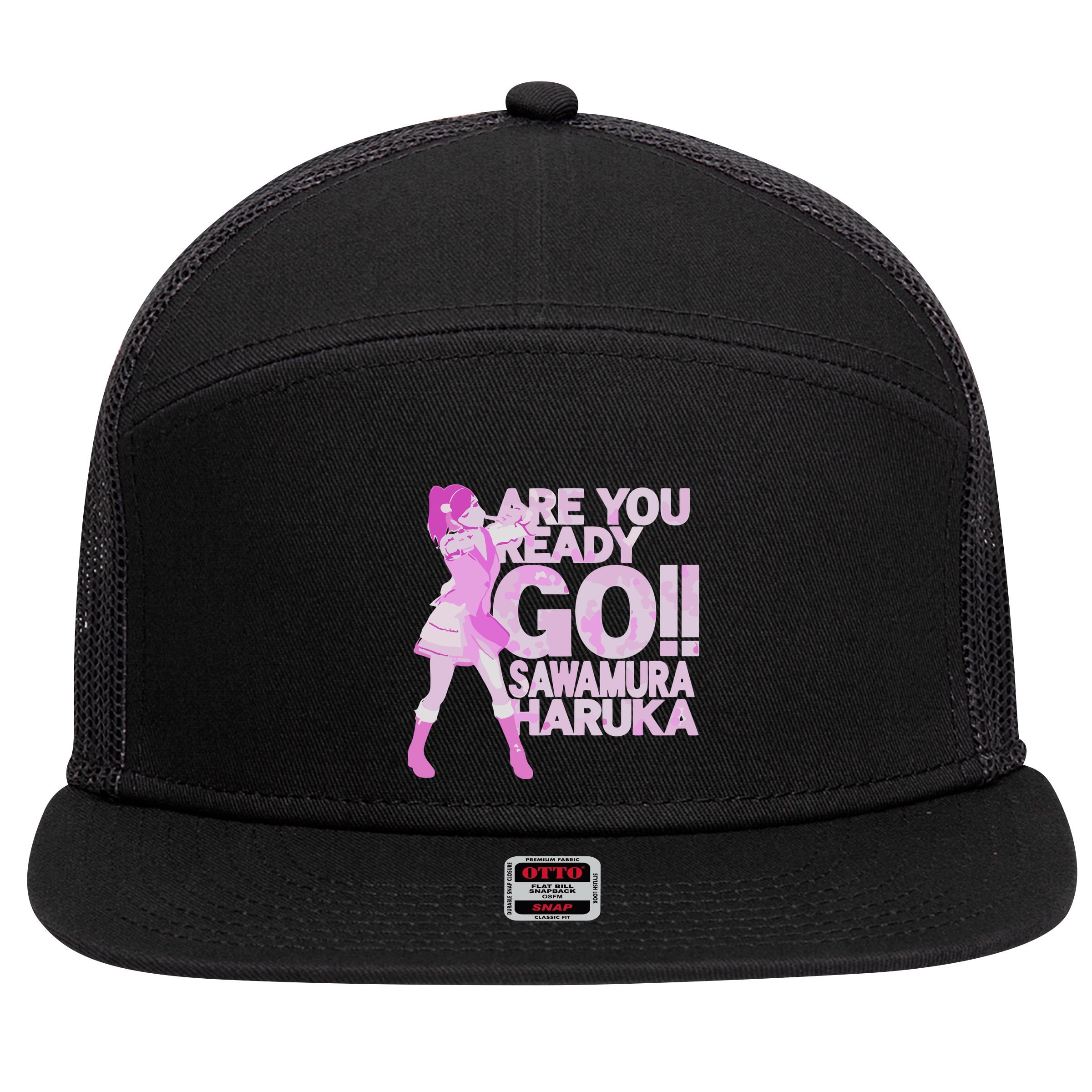 Limited Are You Ready Go Sawamura Haruka 7 Panel Mesh Trucker Snapback Hat
