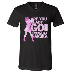 Limited Are You Ready Go Sawamura Haruka V-Neck T-Shirt