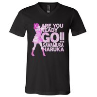 Limited Are You Ready Go Sawamura Haruka V-Neck T-Shirt