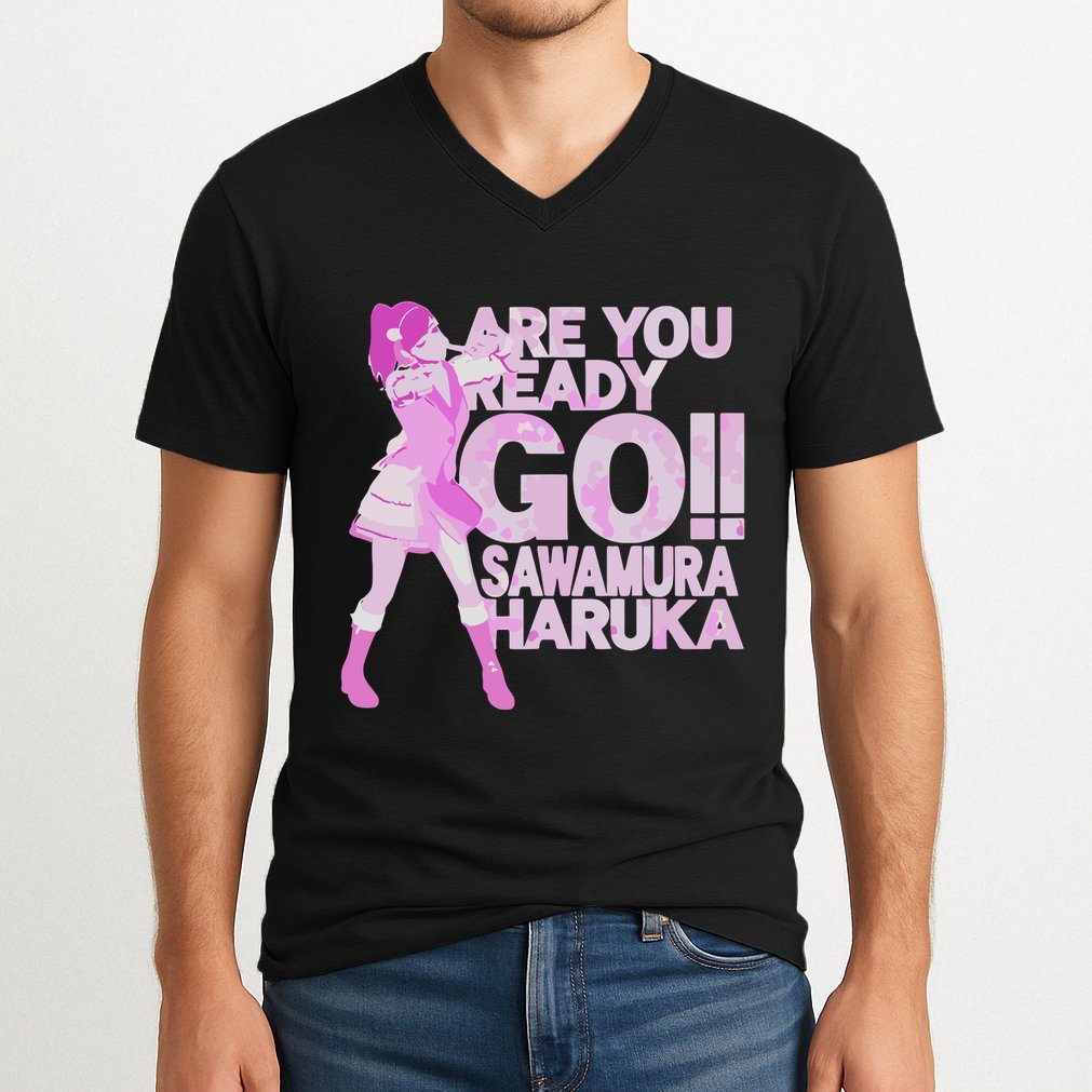 Limited Are You Ready Go Sawamura Haruka V-Neck T-Shirt