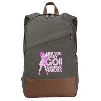 Limited Are You Ready Go Sawamura Haruka Cotton Canvas Backpack