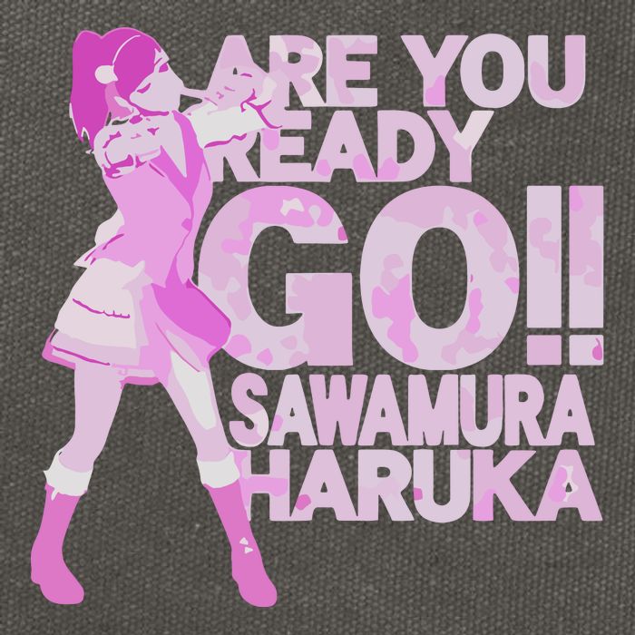 Limited Are You Ready Go Sawamura Haruka Cotton Canvas Backpack