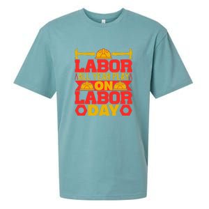 Labor All Year Play On Labor Day Gift Plumber Sueded Cloud Jersey T-Shirt