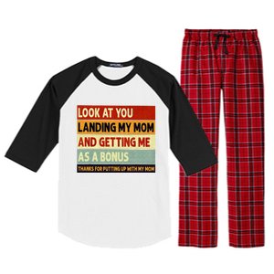 look at you landing my mom and getting me as a bonus Raglan Sleeve Pajama Set