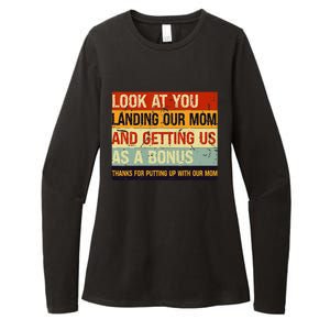 Look At You Landing Our Mom And Getting Us As A Bonus Womens CVC Long Sleeve Shirt