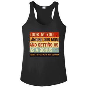 Look At You Landing Our Mom And Getting Us As A Bonus Ladies PosiCharge Competitor Racerback Tank