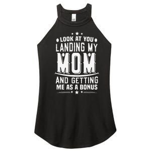 Look At You Landing My Mom Getting Me As A Bonus Funny Dad Women's Perfect Tri Rocker Tank