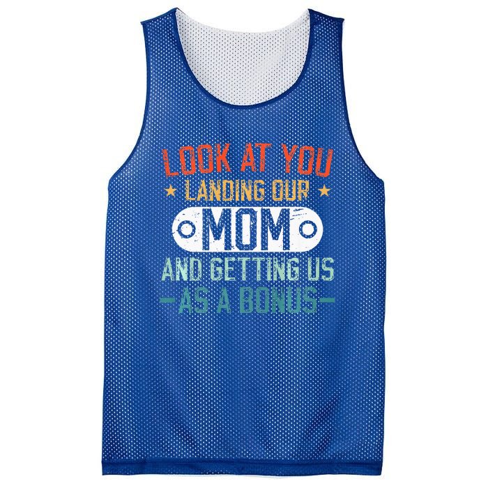 Look At You Landing Our Mom And Getting Us As A Bonus Mesh Reversible Basketball Jersey Tank