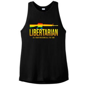 Libertarian All Your Freedoms All The Time Ladies PosiCharge Tri-Blend Wicking Tank