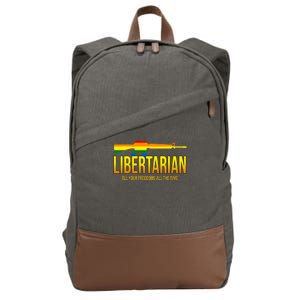 Libertarian All Your Freedoms All The Time Cotton Canvas Backpack