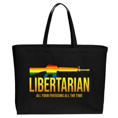 Libertarian All Your Freedoms All The Time Cotton Canvas Jumbo Tote