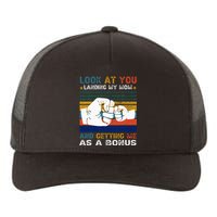 Look At You Landing My Mom Getting Me As A Bonus Funny Dad Yupoong Adult 5-Panel Trucker Hat