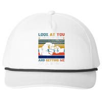 Look At You Landing My Mom Getting Me As A Bonus Funny Dad Snapback Five-Panel Rope Hat