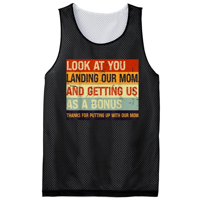 Look At You Landing Our Mom And Getting Us As A Bonus Mesh Reversible Basketball Jersey Tank