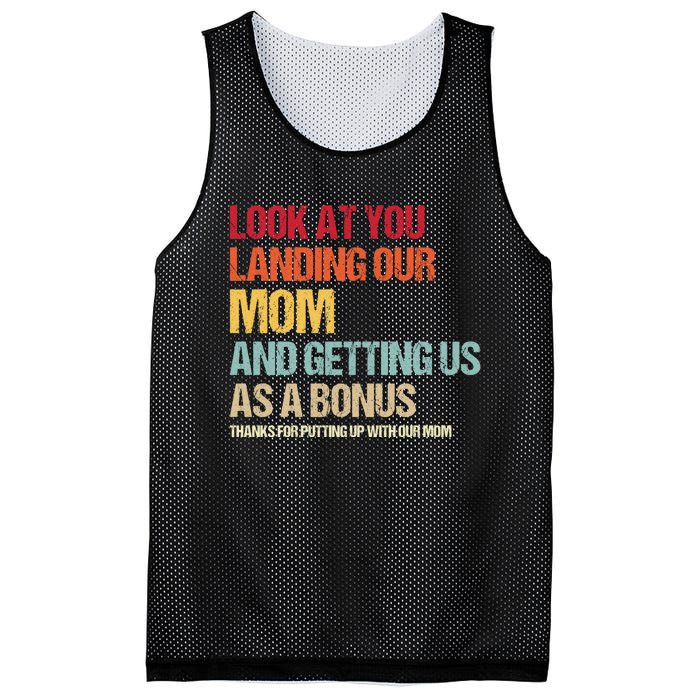 Look At You Landing Our Mom And Getting Us As A Bonus Mesh Reversible Basketball Jersey Tank