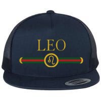 Leo AF Zodiac Astrology Birthday Gift Horoscope Flat Bill Trucker Hat