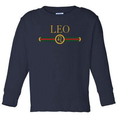 Leo AF Zodiac Astrology Birthday Gift Horoscope Toddler Long Sleeve Shirt