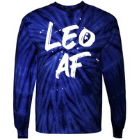 Leo AF Zodiac Sign Horoscope Birthday Tie-Dye Long Sleeve Shirt