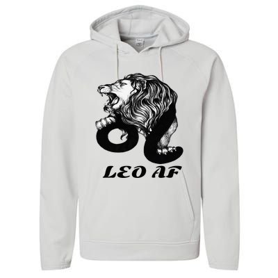 Leo Af Zodiac Birthday Gifts Performance Fleece Hoodie