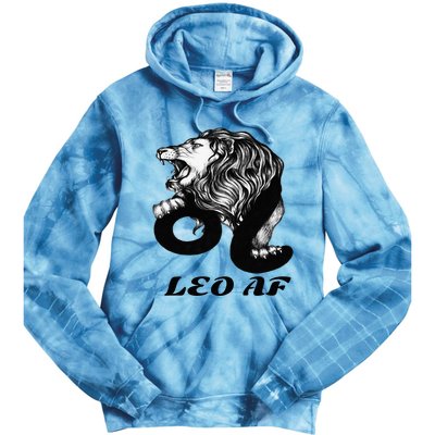 Leo Af Zodiac Birthday Gifts Tie Dye Hoodie