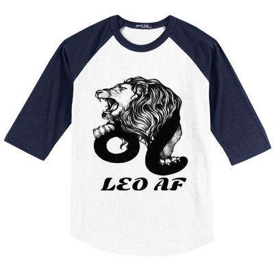 Leo Af Zodiac Birthday Gifts Baseball Sleeve Shirt