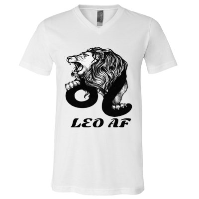 Leo Af Zodiac Birthday Gifts V-Neck T-Shirt